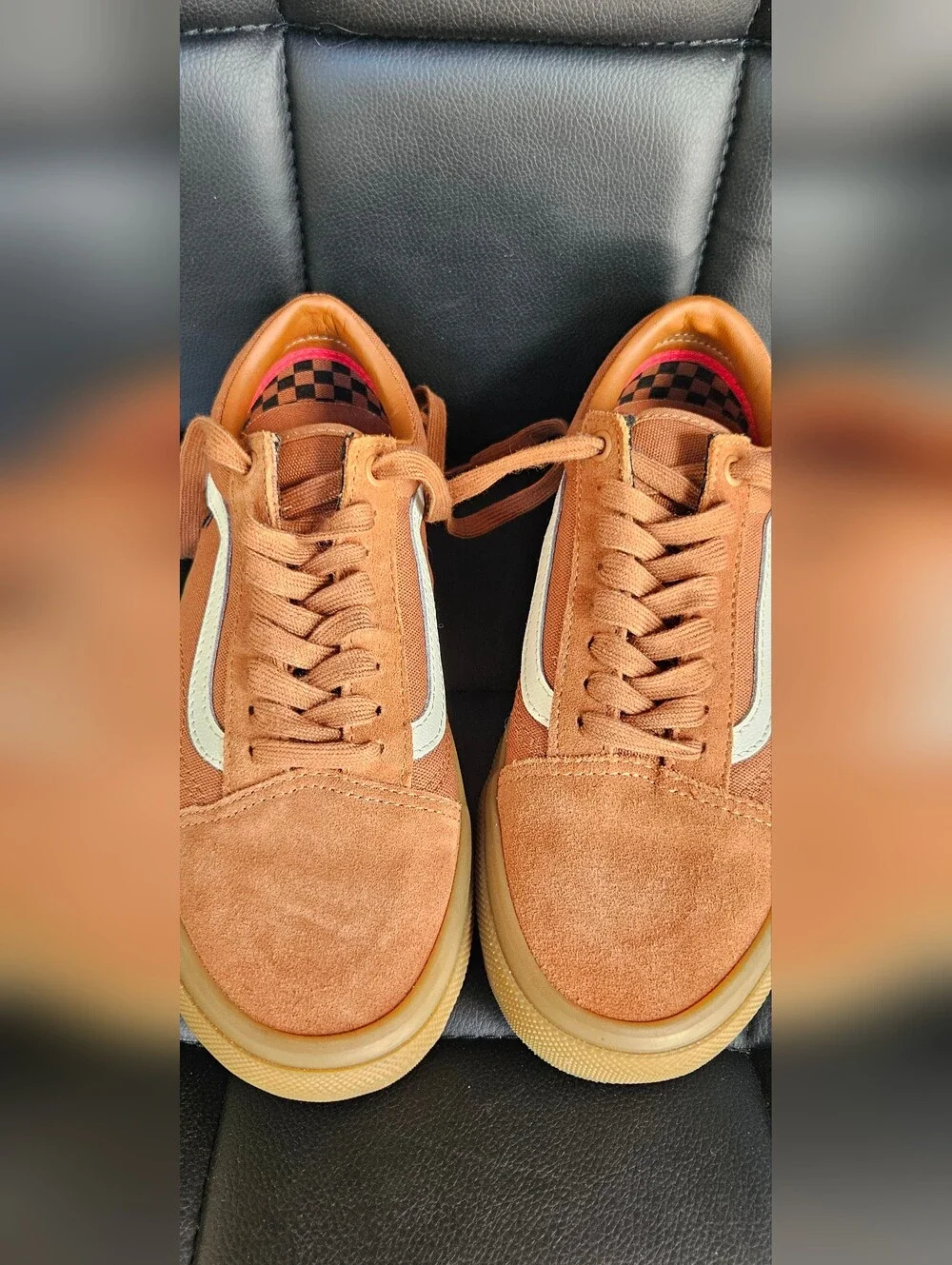 Vans Men's Tan Suede Old Skool Sneakers - Picture 5 of 9